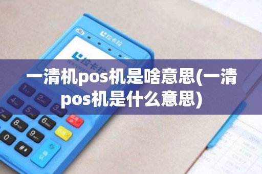 一清机pos机是啥意思(一清pos机是什么意思)