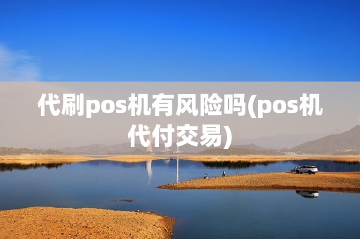 代刷pos机有风险吗(pos机代付交易)