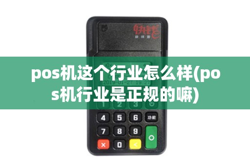 pos机这个行业怎么样(pos机行业是正规的嘛)