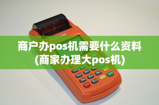 商户办pos机需要什么资料(商家办理大pos机)