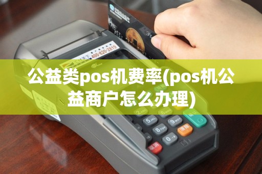 公益类pos机费率(pos机公益商户怎么办理)