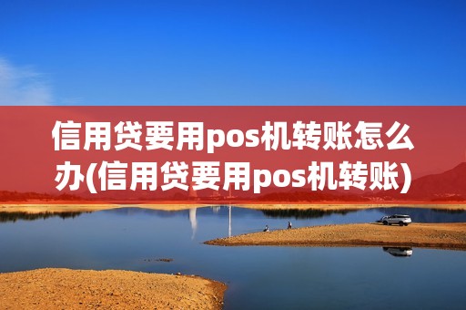 信用贷要用pos机转账怎么办(信用贷要用pos机转账)