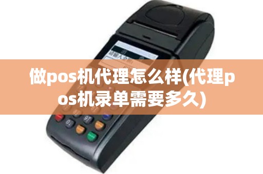 做pos机代理怎么样(代理pos机录单需要多久)