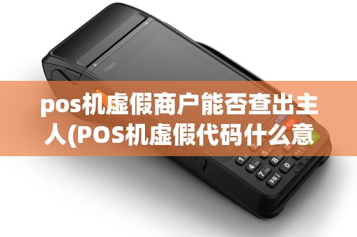 pos机虚假商户能否查出主人(POS机虚假代码什么意思)