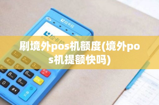 刷境外pos机额度(境外pos机提额快吗)