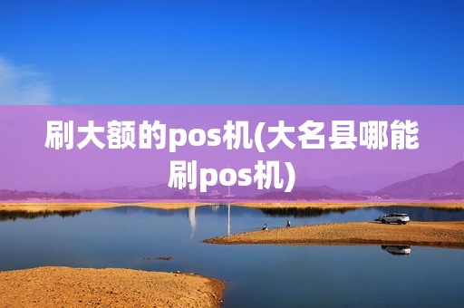 刷大额的pos机(大名县哪能刷pos机)