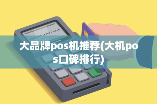 大品牌pos机推荐(大机pos口碑排行)