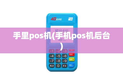 手里pos机(手机pos机后台)