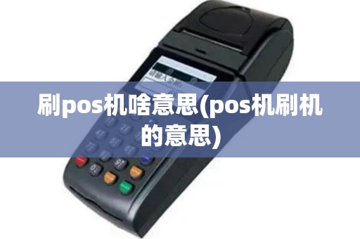 刷pos机啥意思(pos机刷机的意思)