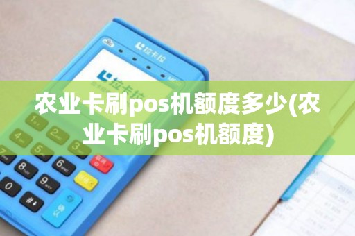 农业卡刷pos机额度多少(农业卡刷pos机额度)