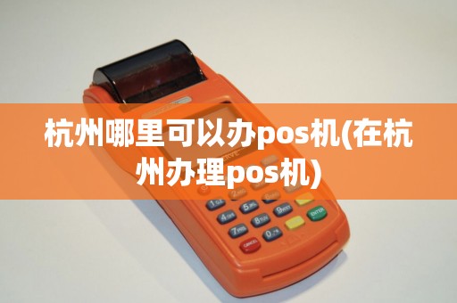 杭州哪里可以办pos机(在杭州办理pos机)