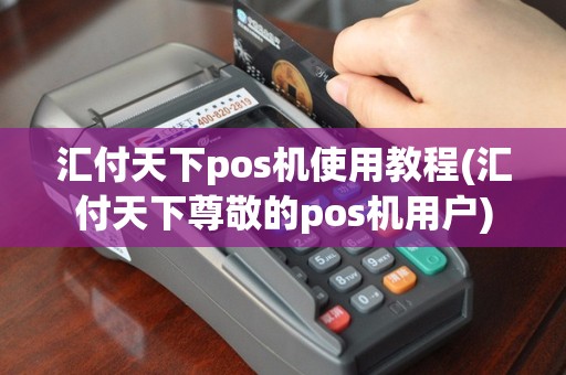 汇付天下pos机使用教程(汇付天下尊敬的pos机用户)