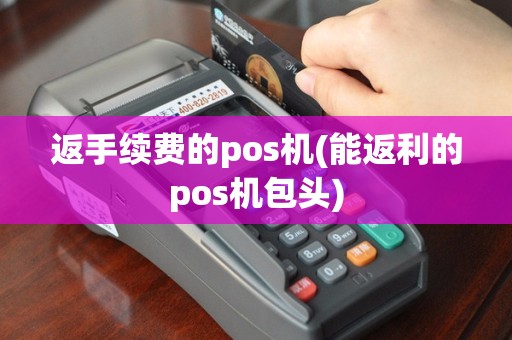 返手续费的pos机(能返利的pos机包头)