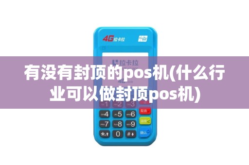 有没有封顶的pos机(什么行业可以做封顶pos机)
