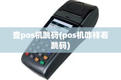 查pos机跳码(pos机咋样看跳码)