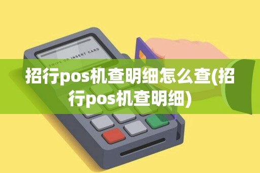 招行pos机查明细怎么查(招行pos机查明细)