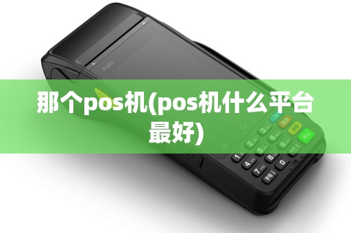 那个pos机(pos机什么平台最好)