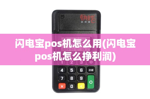 闪电宝pos机怎么用(闪电宝pos机怎么挣利润)