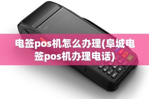 电签pos机怎么办理(阜城电签pos机办理电话)