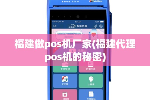 福建做pos机厂家(福建代理pos机的秘密)