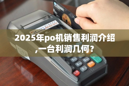 2025年po机销售利润介绍,一台利润几何？