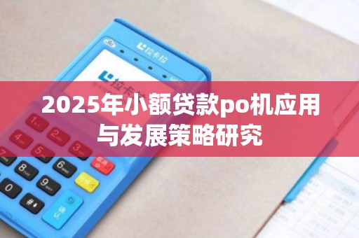 2025年小额贷款po机应用与发展策略研究