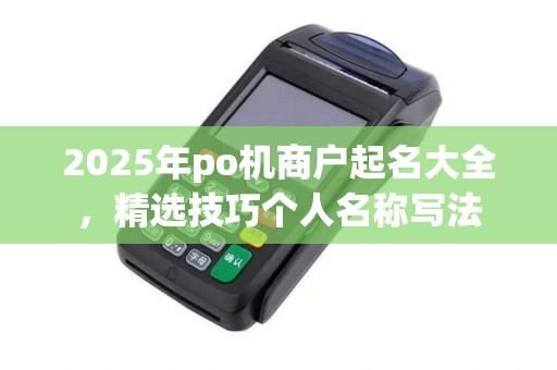 2025年po机商户起名大全，精选技巧个人名称写法