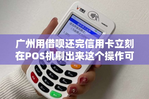广州用借呗还完信用卡立刻在POS机刷出来这个操作可行吗？