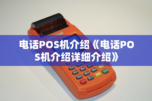 电话POS机介绍《电话POS机介绍详细介绍》