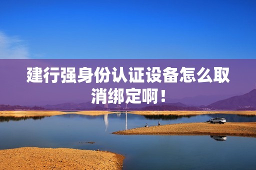 建行强身份认证设备怎么取消绑定啊！