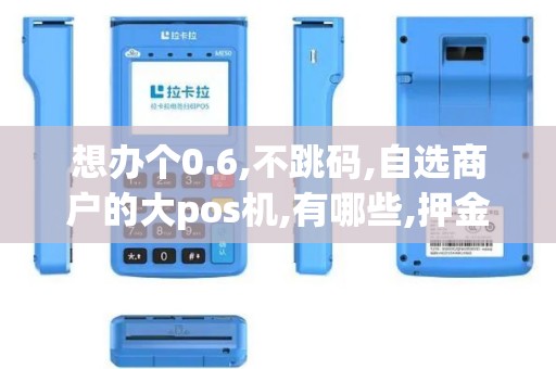 想办个0.6,不跳码,自选商户的大pos机,有哪些,押金各是多...