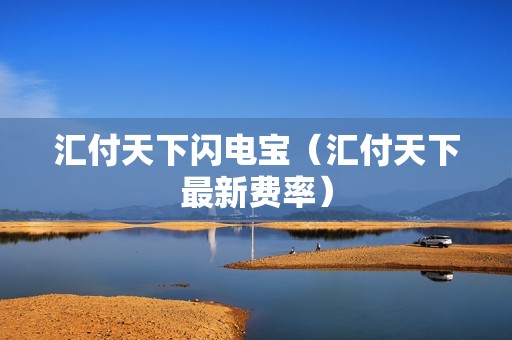 汇付天下闪电宝（汇付天下最新费率）