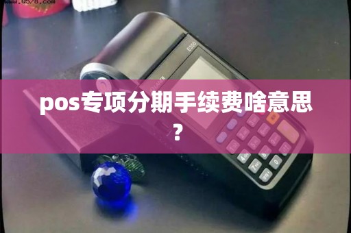 pos专项分期手续费啥意思？